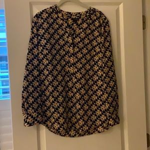 Talbots V-Neck Long Sleeve Blouse